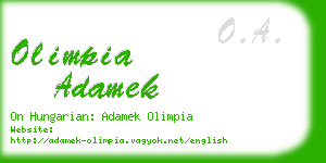 olimpia adamek business card